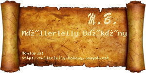 Müllerleily Bökény névjegykártya